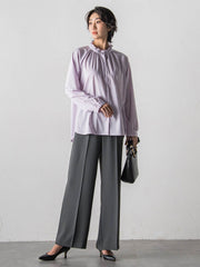 ハイストレッチカルゼワイドパンツ