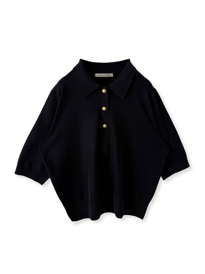 【WEB限定カラーあり】LUCINDAポロニット