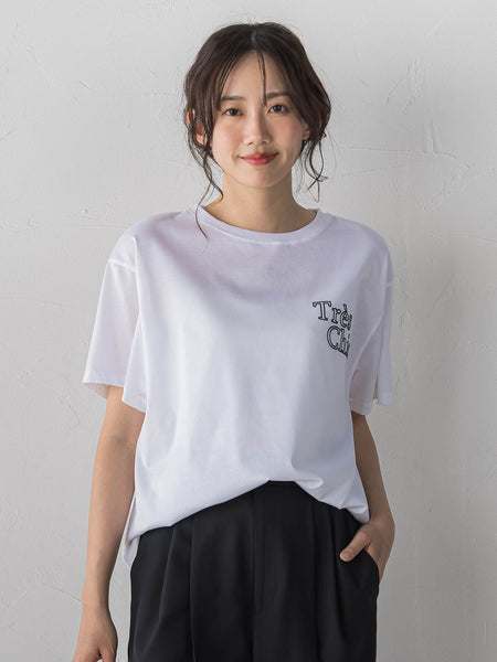 フロッキーロゴTシャツ | Droite lautreamont（ドロワット ロート