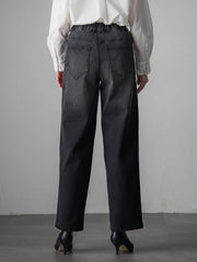 【大きいサイズ】【biyori】裏起毛ウインターデニムパンツ