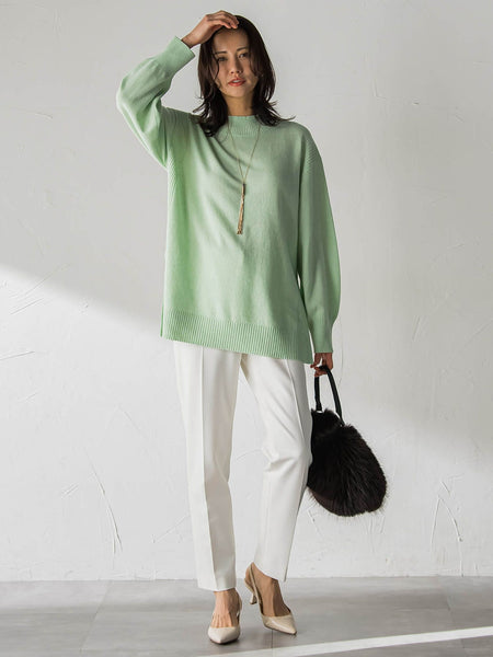 ファインメリノウールチュニックニット≪洗える≫