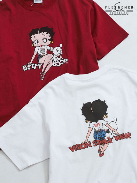 【VISION × Betty BoopTM】ヴィンテージプリントＴシャツ≪洗濯機で洗える≫