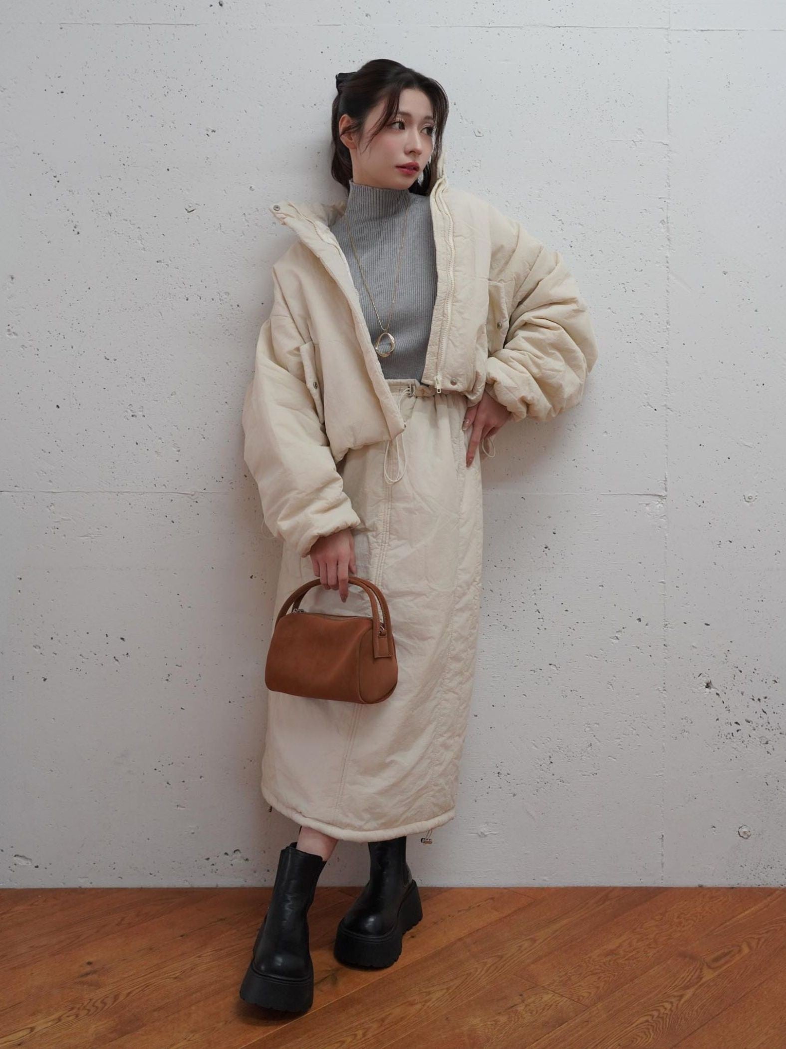 ［SET］Padded Blouson×Skirt Setup≪手洗い可能≫