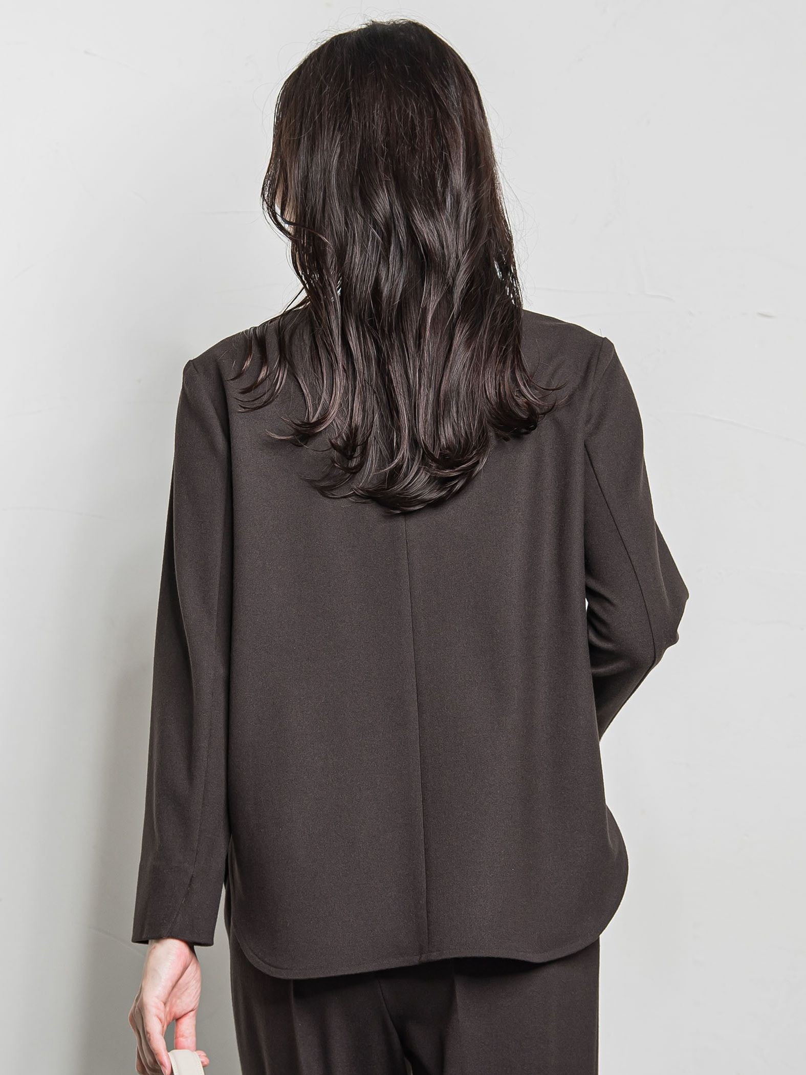 両面起毛キーネックブラウス＜WEB限定11号サイズ＞