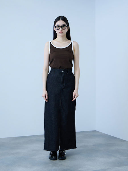 バイカラーパイピングタンクトップ