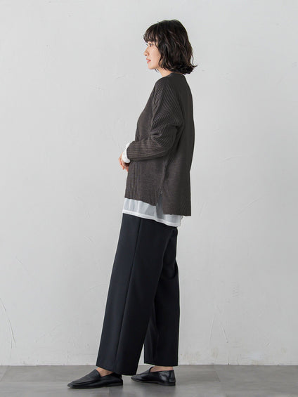 【大きいサイズ】ヘリンボーンニット