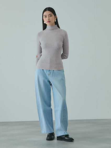 サムホールハイネックニットプルオーバー≪手洗い可能≫