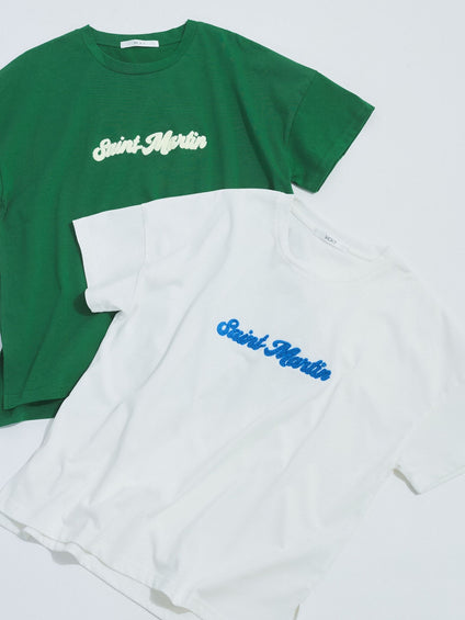 さがら刺繍ロゴTシャツ≪洗濯機で洗える≫