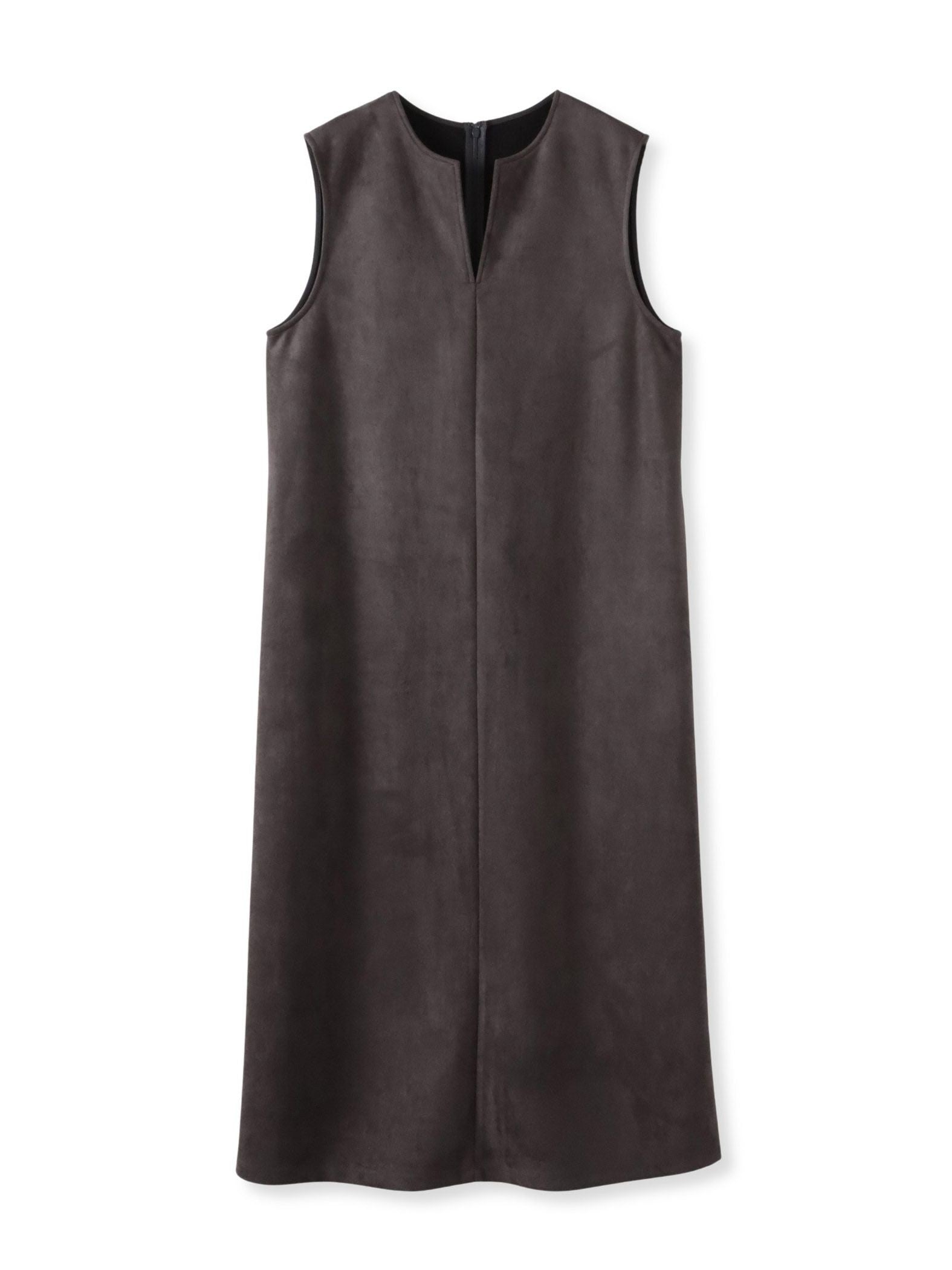 【WEB限定】フェイクスエードワンピース≪洗える≫