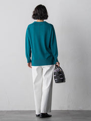 【大きいサイズ】Vネックニット≪手洗い可能≫