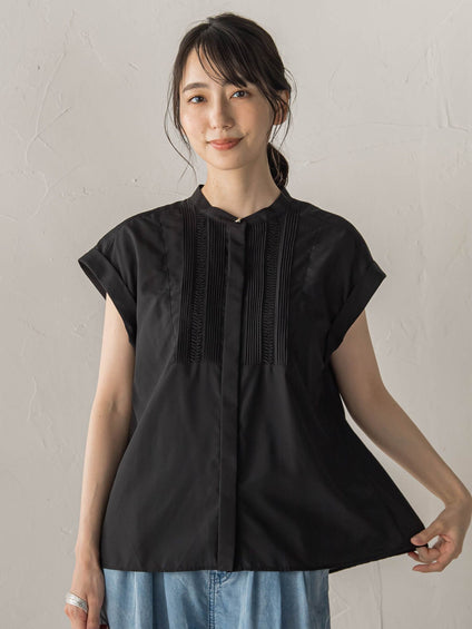 【WEB限定】サスティナコットンライクローンブラウス