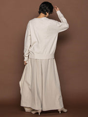 【ふわもち】Vネックニット≪洗濯機で洗える≫