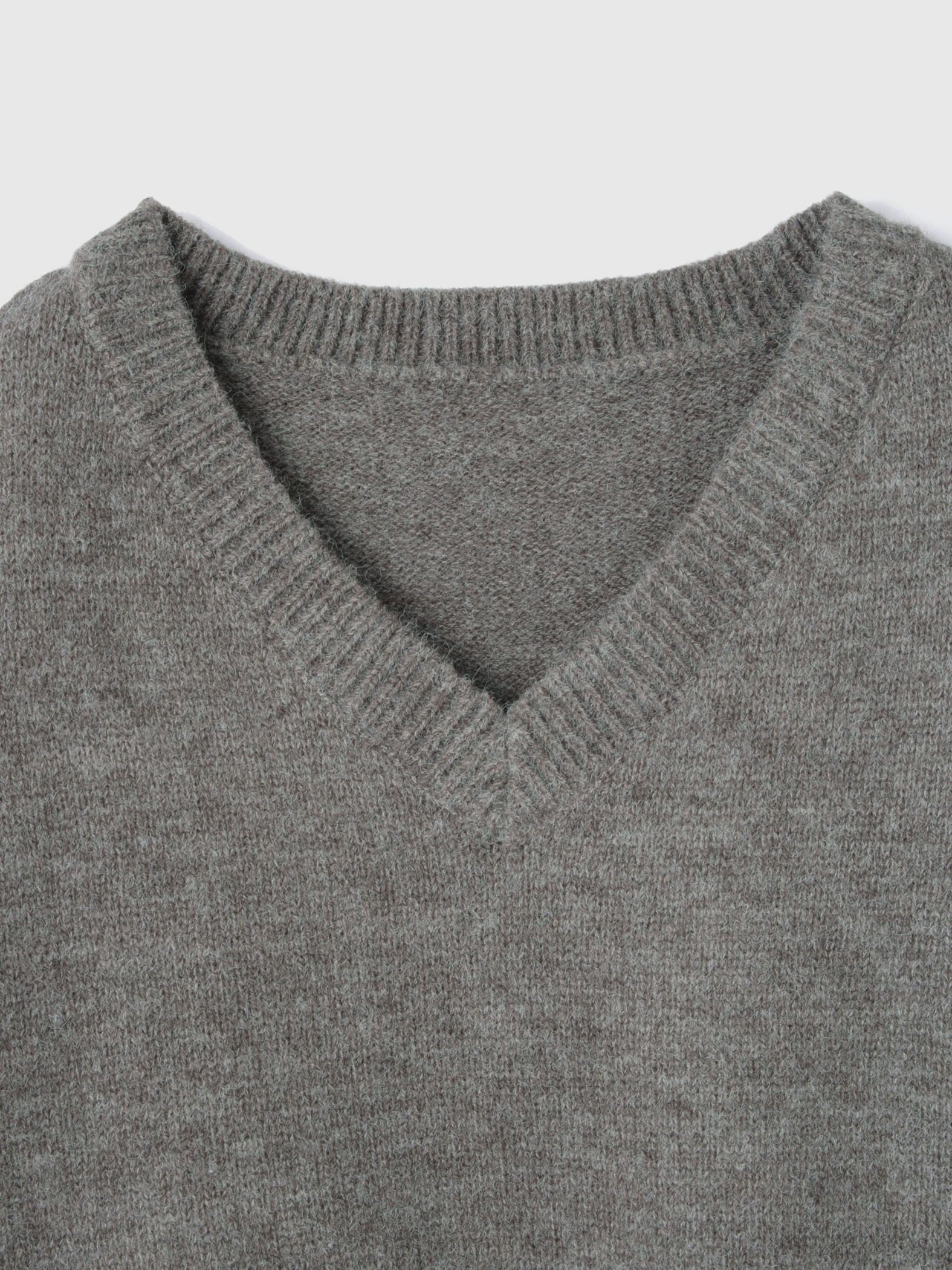 アルパカタッチVネックニットプルオーバー≪手洗い可能≫