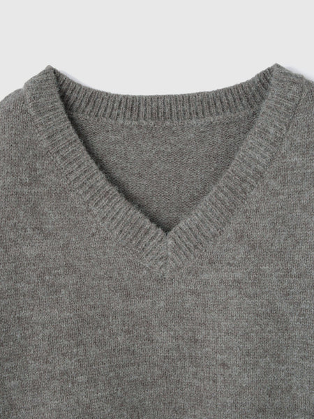 アルパカタッチVネックニットプルオーバー≪手洗い可能≫