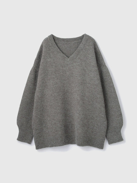 アルパカタッチVネックニットプルオーバー≪手洗い可能≫