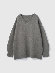 アルパカタッチVネックニットプルオーバー≪手洗い可能≫