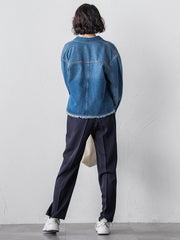 【大きいサイズ】【受注会限定】トリアセチノテーパードパンツ