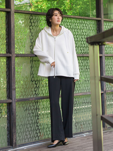 【大きいサイズ】ハイストレッチカルゼワイドパンツ