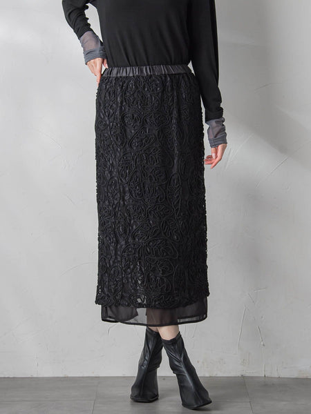 【WEB限定&一部店舗】コードレースナロースカート