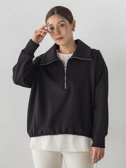 【WEB限定】裏起毛ジッププルオーバー