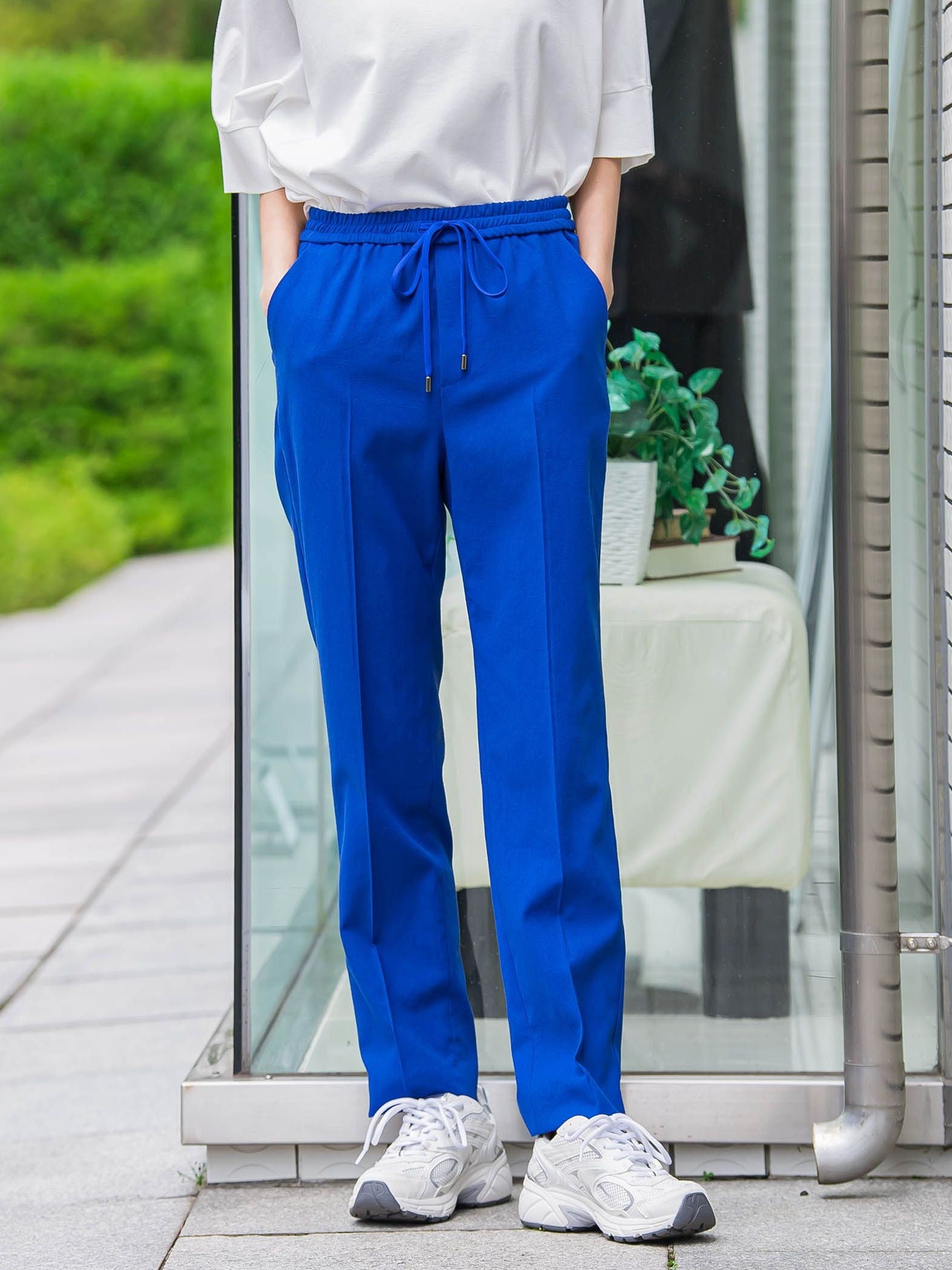 【WEB限定】シェルタリングテーパードパンツ≪洗濯機で洗える≫