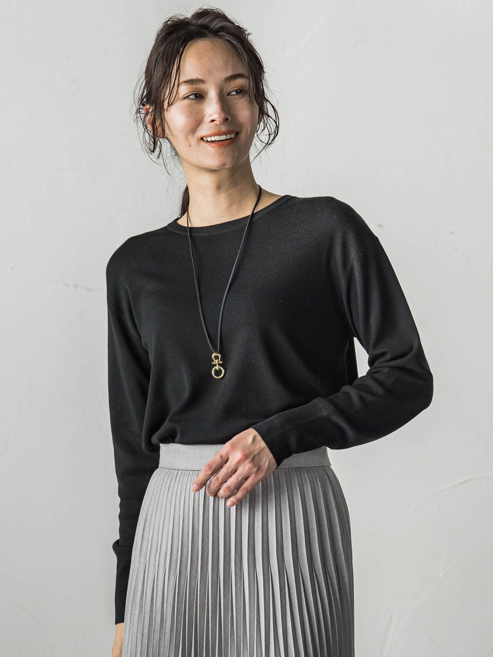 【WEB限定サイズあり】【洗えるニット】Brisbaneクルーネックプルオーバー