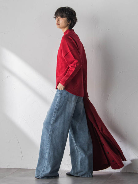 ハイネックシンプルニット≪手洗い可能≫