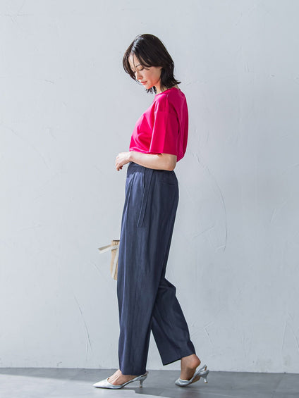【WEB限定】【3サイズ】コットン汗じみ防止カットソー≪洗える/接触冷感≫