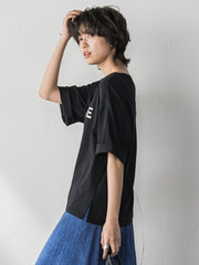 箔プリントロゴTシャツ≪手洗い可能≫
