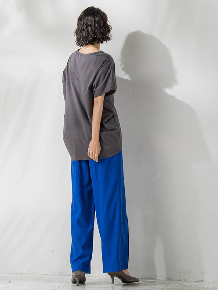 【WEB限定】シェルタリングワイドパンツ≪洗濯機で洗える≫
