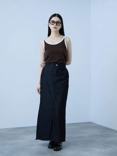 バイカラーパイピングタンクトップ