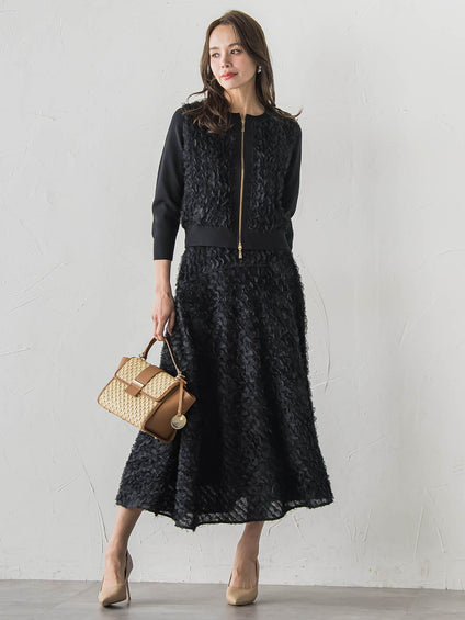 FAIRY AIRYジップカーディガン