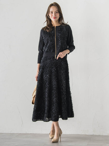 FAIRY AIRYジップカーディガン