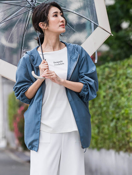 梅雨時期も安心、撥水パーカー≪洗濯機で洗える≫
