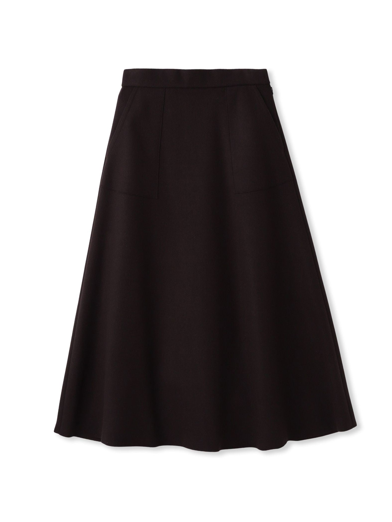 【WEB限定】ライトジャージメルトンスカート≪手洗い可能≫