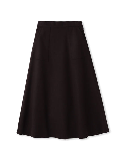 【WEB限定】ライトジャージメルトンスカート≪手洗い可能≫