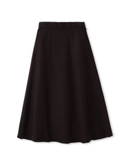 【WEB限定】ライトジャージメルトンスカート≪手洗い可能≫