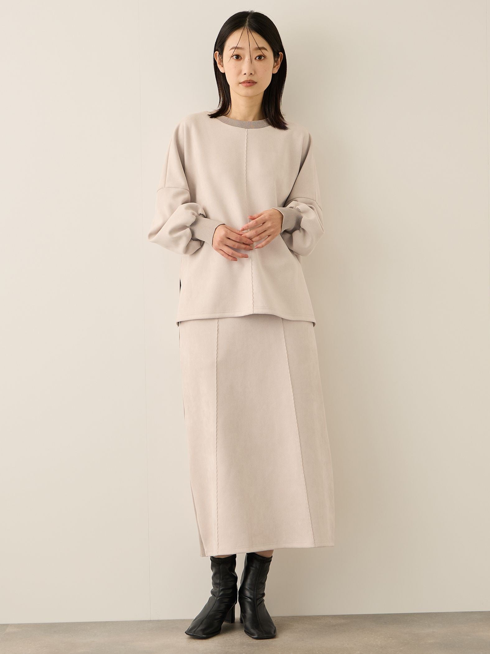 スウェードタッチダンボールプルオーバー≪手洗い可能≫