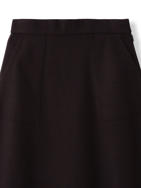 【WEB限定】ライトジャージメルトンスカート≪手洗い可能≫