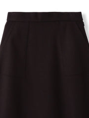 【WEB限定】ライトジャージメルトンスカート≪手洗い可能≫