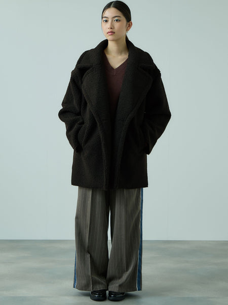 フェイクムートンミドルダブルコート