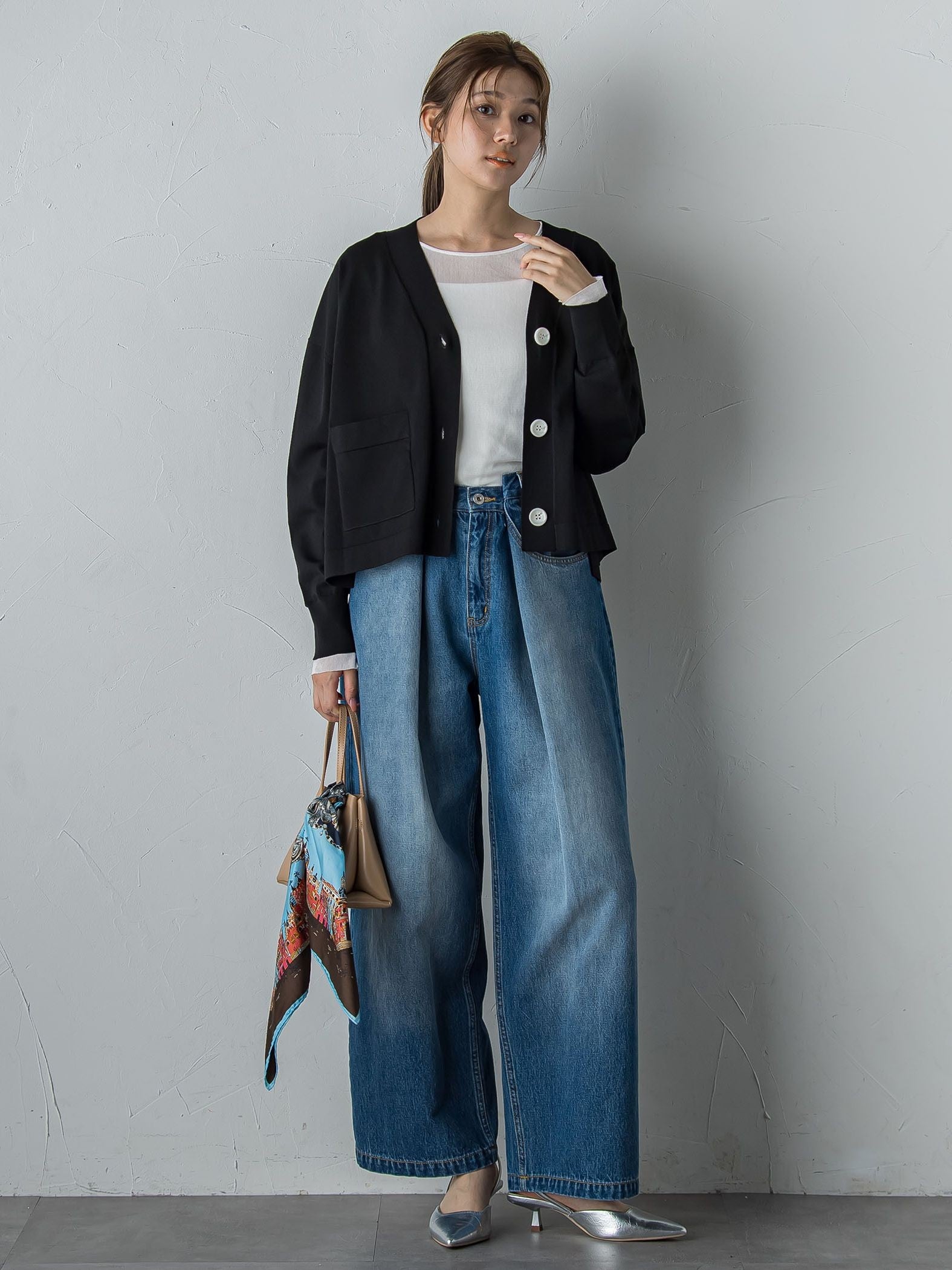 コットンサラチュールカットソー≪手洗い可能≫