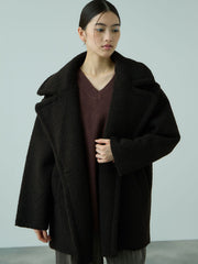 フェイクムートンミドルダブルコート