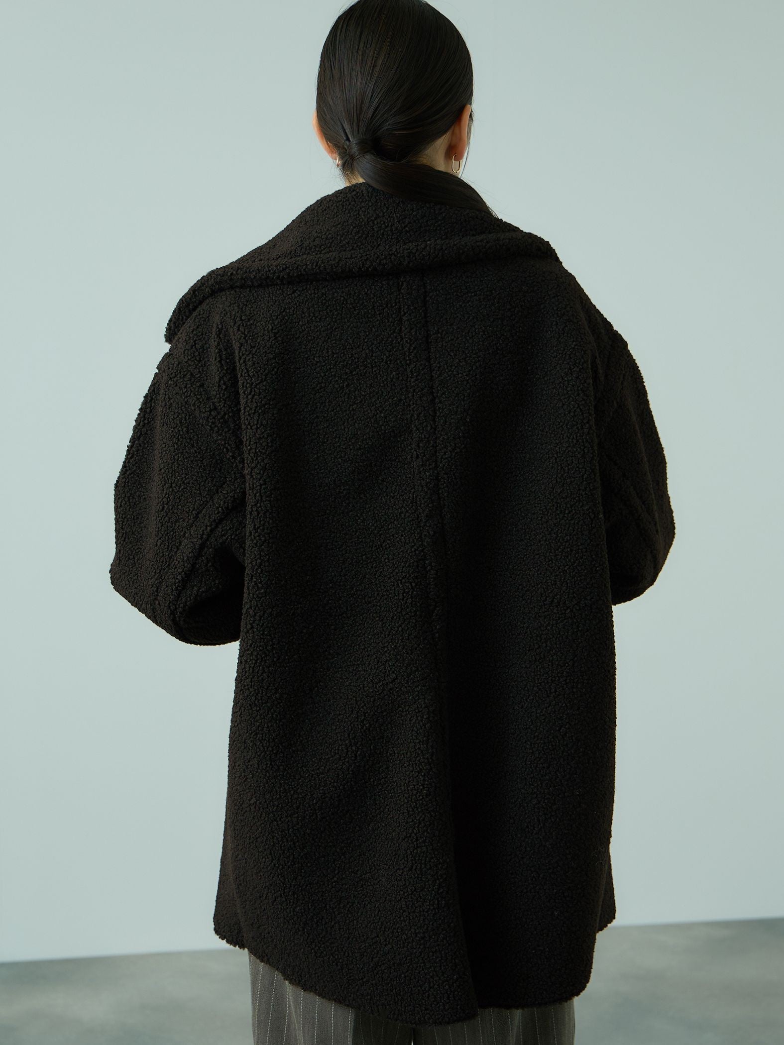 フェイクムートンミドルダブルコート