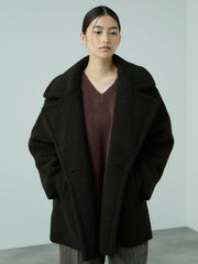 フェイクムートンミドルダブルコート