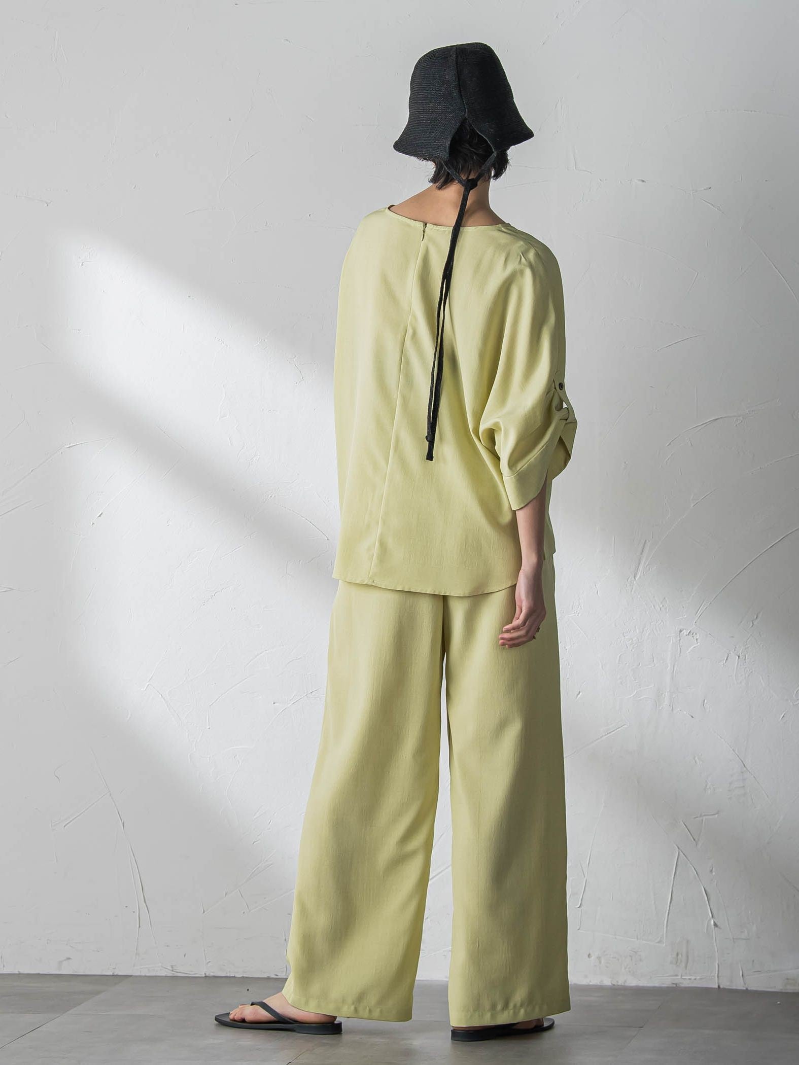 【一瞬で楽とキレイを叶える】タンブラーブッチャーイージーワイドパンツ≪セットアップ対応≫