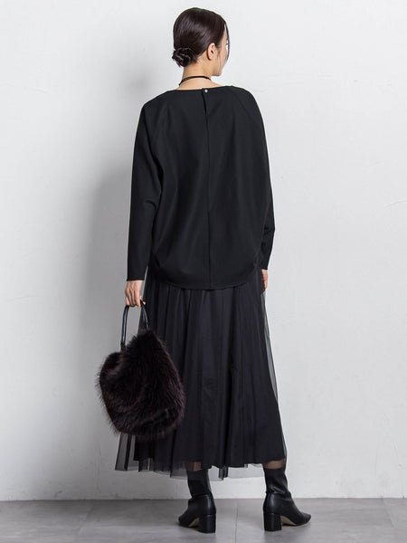 パウダーサテンリバーシブルスカート