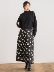 メタルフラワージャガードスカート≪手洗い可能≫