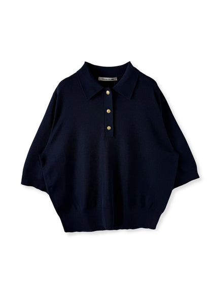 【WEB限定カラーあり】LUCINDAポロニット