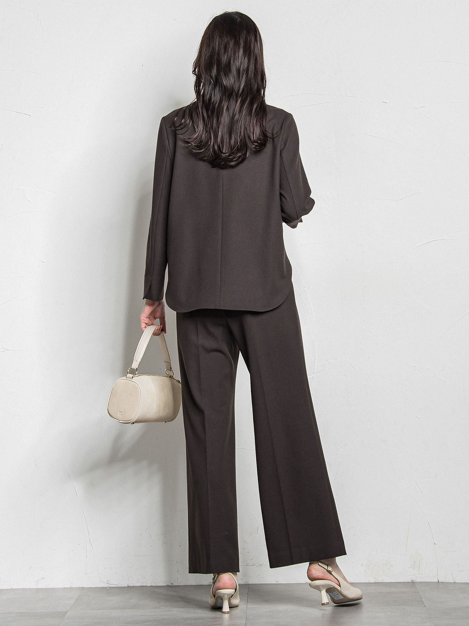 両面起毛キーネックブラウス＜WEB限定11号サイズ＞